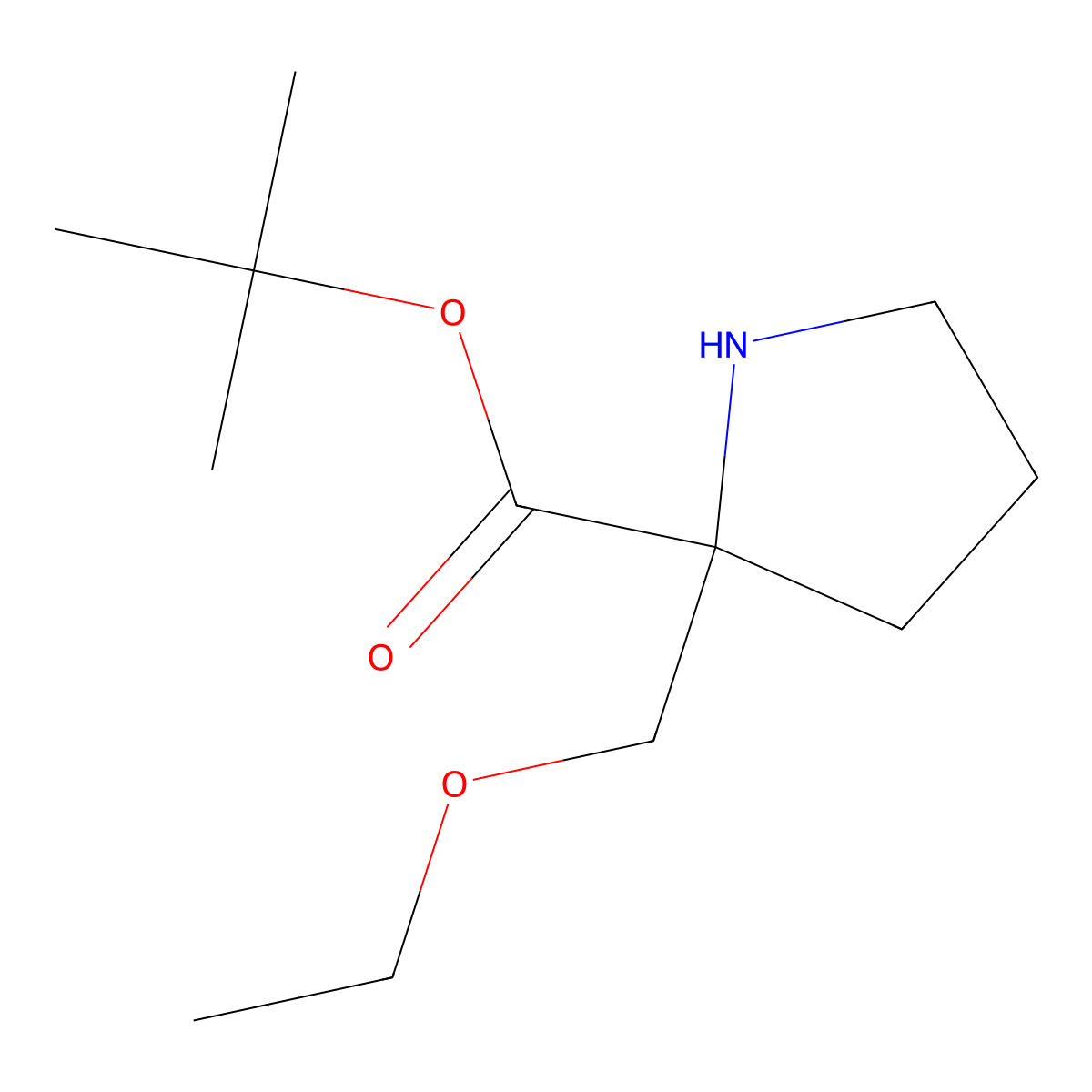 tert-Butyl 2-(ethoxymethyl)pyrrolidine-2-carboxylate molecular structure, CAS 2059999-72-1