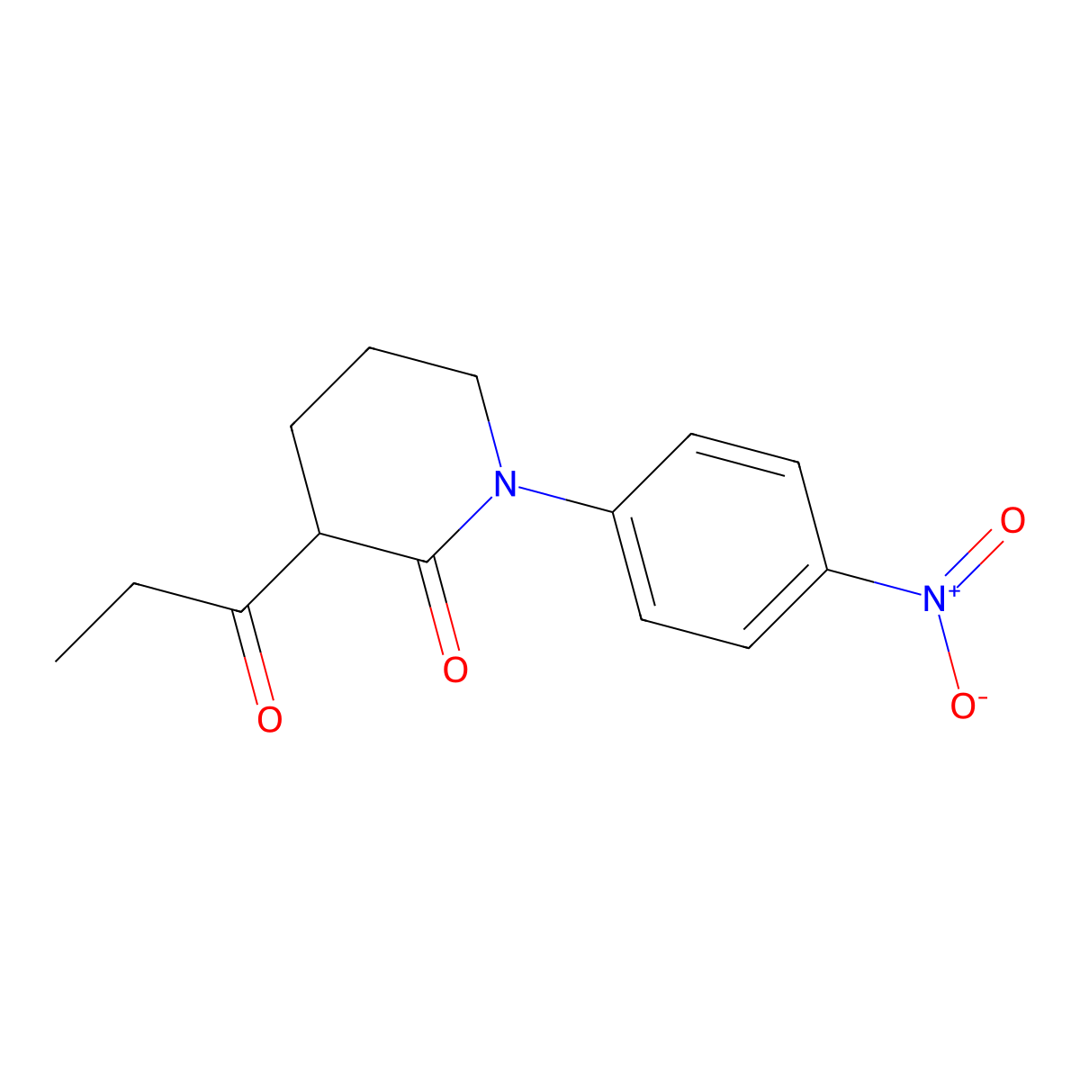1-(4-Nitrophenyl)-3-propanoylpiperidin-2-one molecular structure, CAS 2059999-73-2