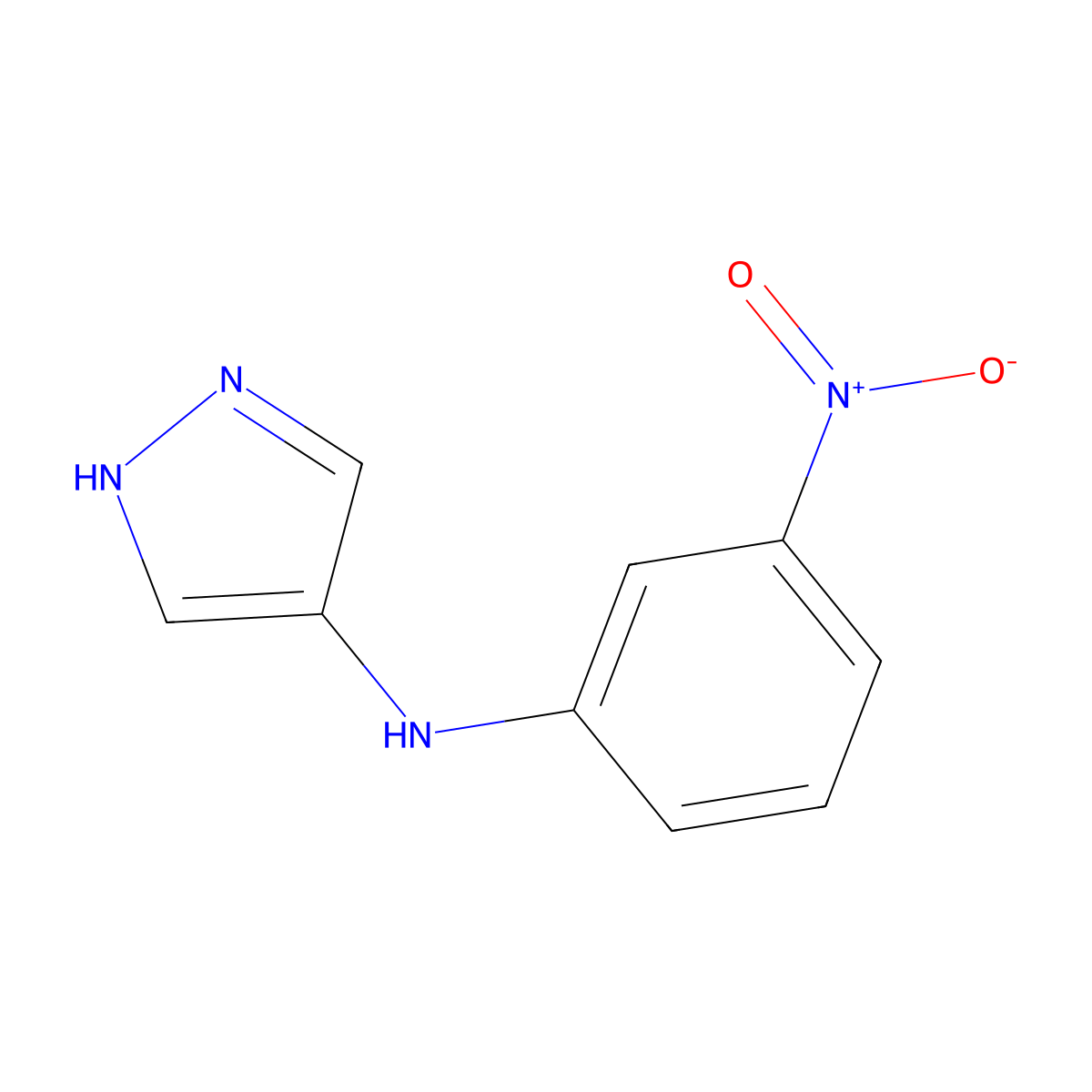 N-(3-Nitrophenyl)-1H-pyrazol-4-amine molecular structure, CAS 2059999-77-6