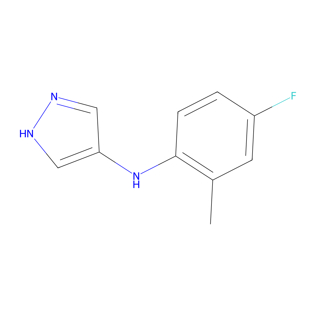 N-(4-Fluoro-2-methylphenyl)-1H-pyrazol-4-amine molecular structure, CAS 2059999-89-0