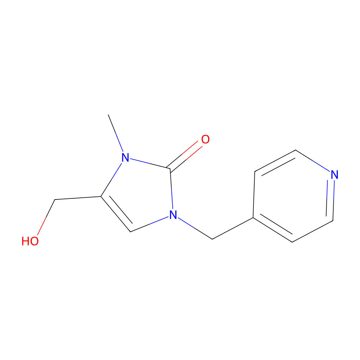 4-(Hydroxymethyl)-3-methyl-1-[(pyridin-4-yl)methyl]-2,3-dihydro-1H-imidazol-2-one molecular structure, CAS 2059999-92-5