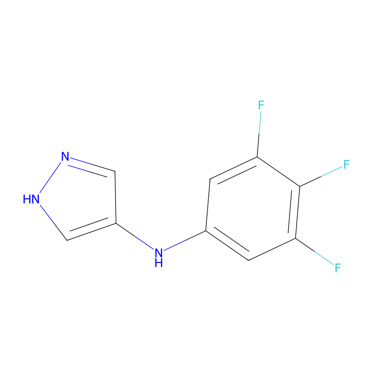 N-(3,4,5-Trifluorophenyl)-1H-pyrazol-4-amine molecular structure, CAS 2059999-95-8