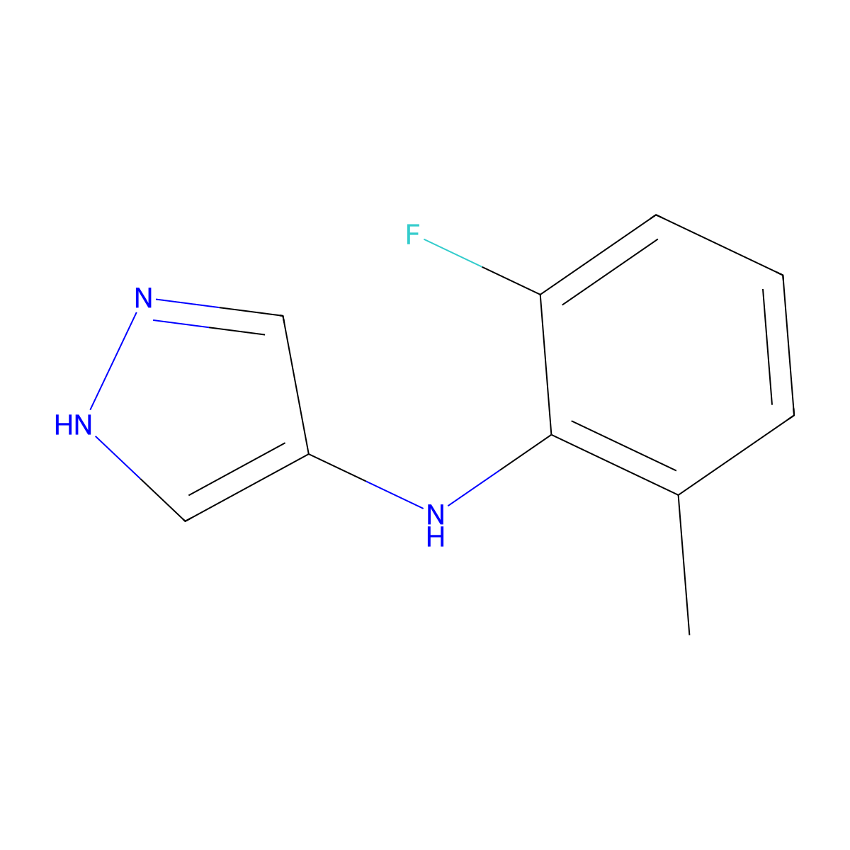 N-(2-Fluoro-6-methylphenyl)-1H-pyrazol-4-amine molecular structure, CAS 2059999-97-0