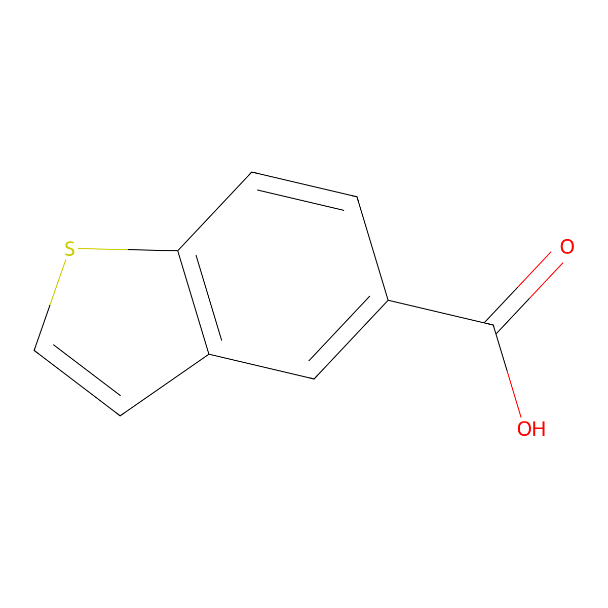 1-Benzothiophene-5-carboxylic acid molecular structure, CAS 2060-64-2