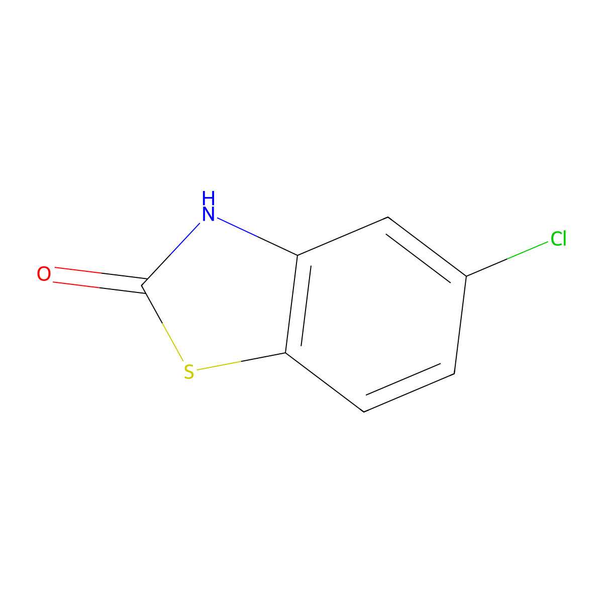 2(3H)-Benzothiazolone, 5-chloro- molecular structure, CAS 20600-44-6