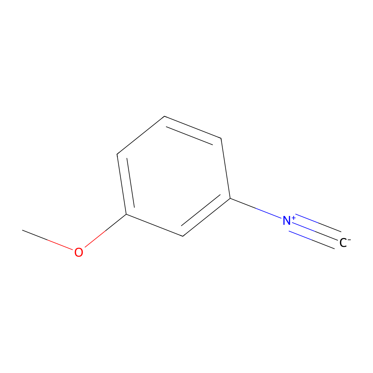 1-Isocyano-3-methoxybenzene molecular structure, CAS 20600-55-9
