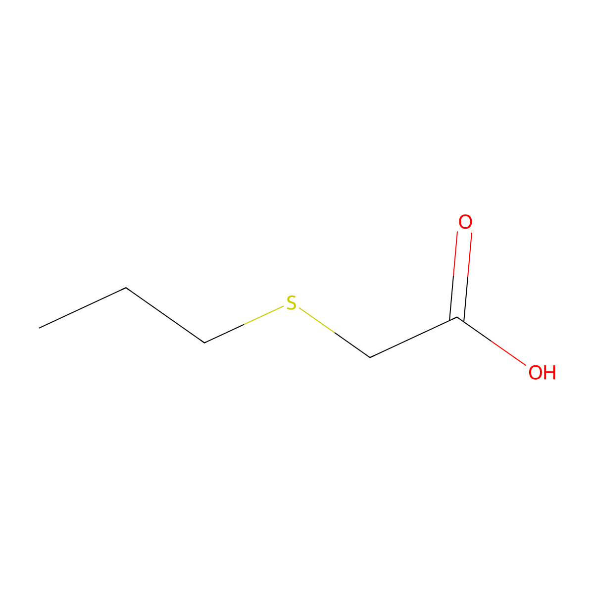 2-(Propylsulfanyl)acetic acid molecular structure, CAS 20600-60-6