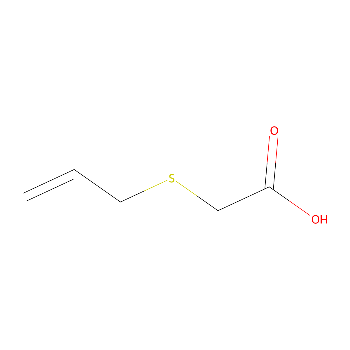 2-(2-Propen-1-ylthio)acetic acid molecular structure, CAS 20600-63-9
