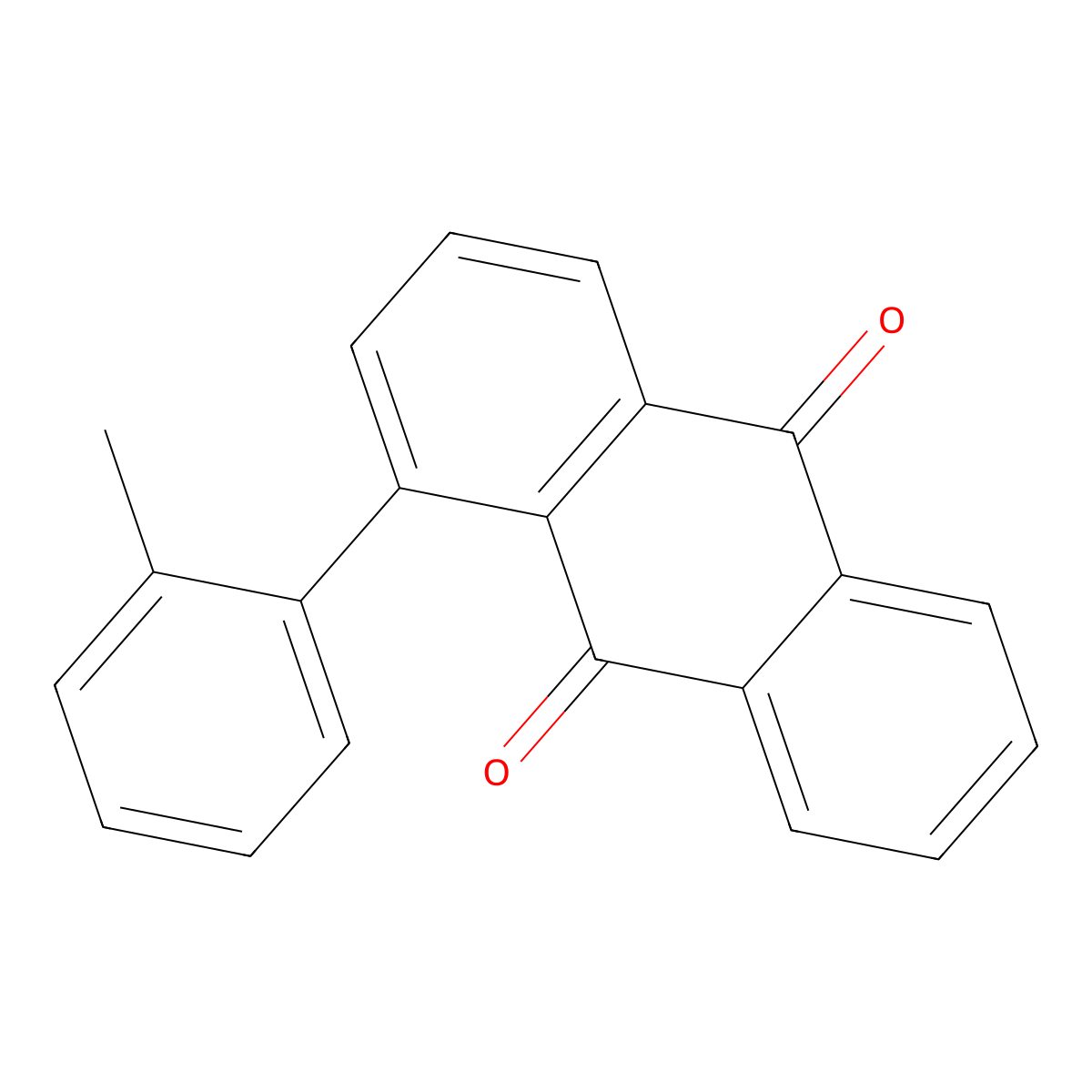 1-(2-Methylphenyl)anthracene-9,10-dione molecular structure, CAS 20600-72-0