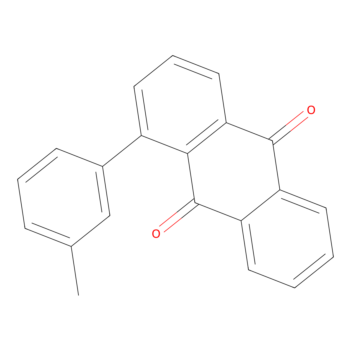 1-(3-Methylphenyl)anthracene-9,10-dione molecular structure, CAS 20600-73-1