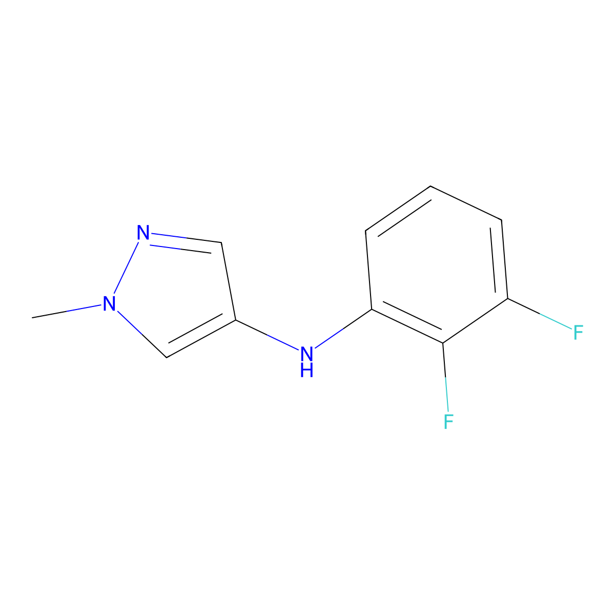 N-(2,3-Difluorophenyl)-1-methyl-1H-pyrazol-4-amine molecular structure, CAS 2060000-07-7