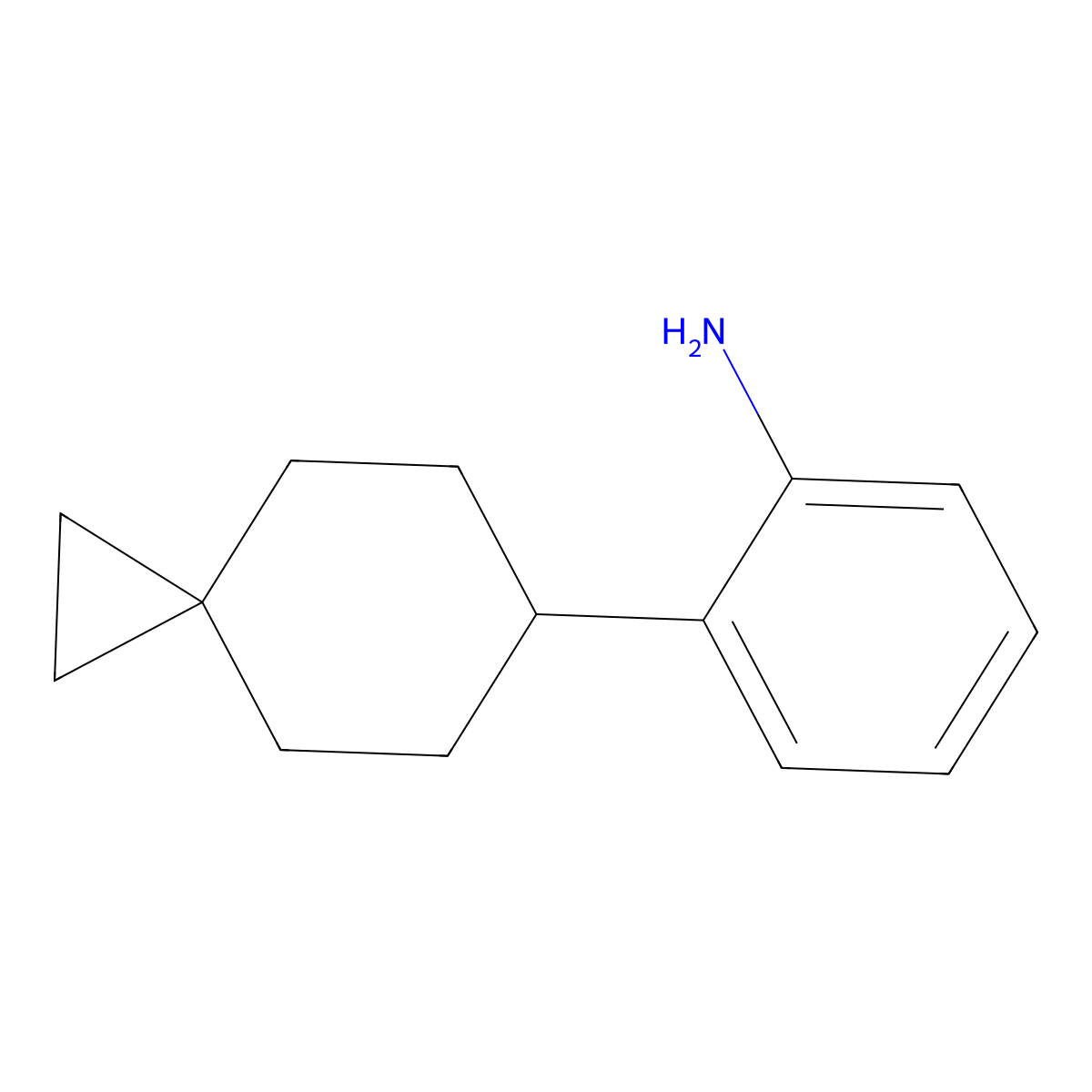 2-{Spiro[2.5]octan-6-yl}aniline molecular structure, CAS 2060000-08-8