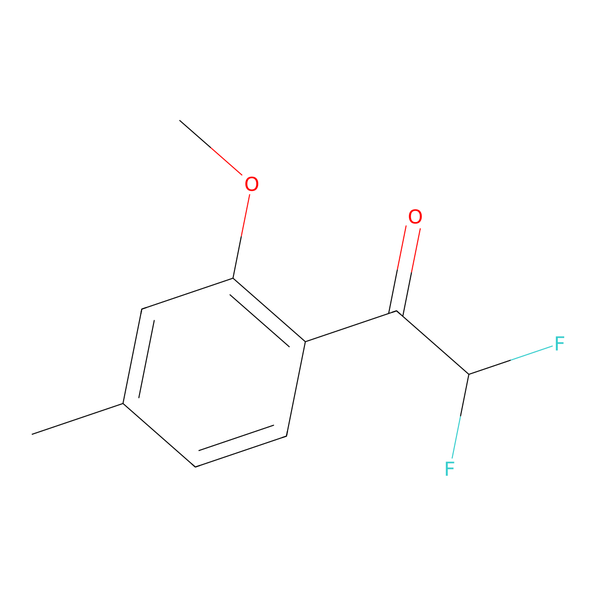 2,2-Difluoro-1-(2-methoxy-4-methylphenyl)ethan-1-one molecular structure, CAS 2060000-13-5