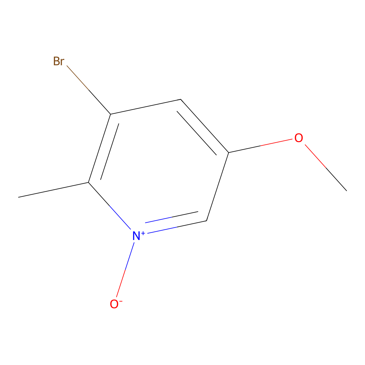 3-Bromo-5-methoxy-2-methyl-1lambda5-pyridin-1-one molecular structure, CAS 2060000-14-6