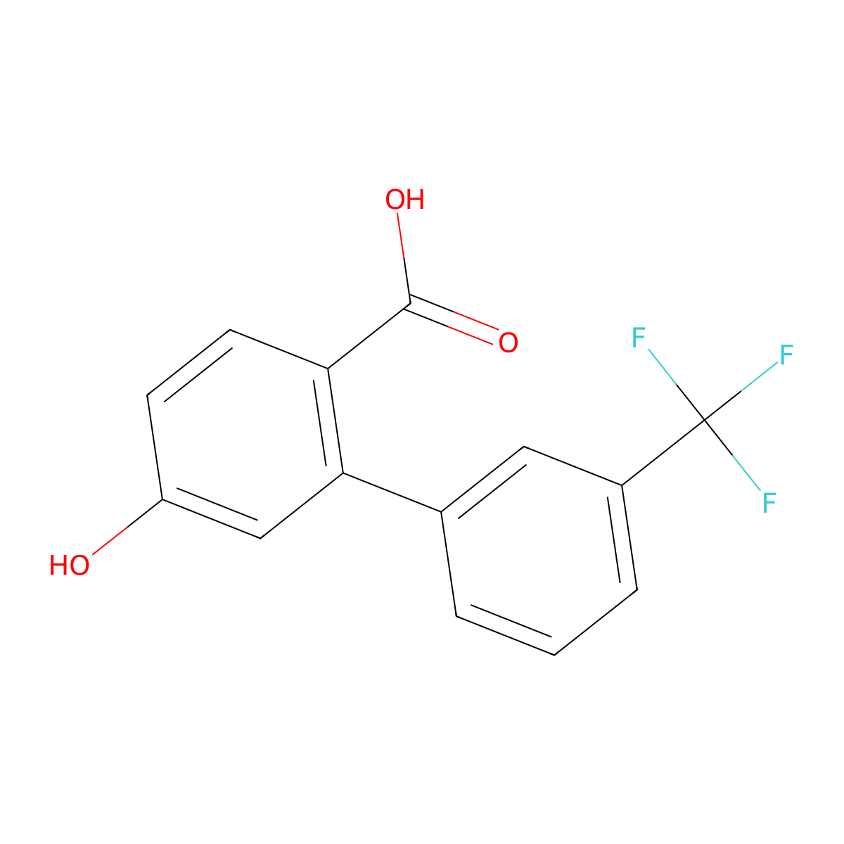 4-Hydroxy-2-[3-(trifluoromethyl)phenyl]benzoic acid molecular structure, CAS 2060000-20-4