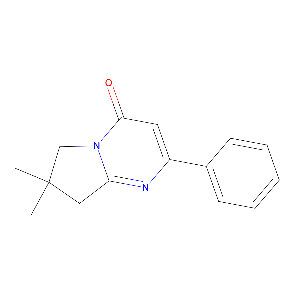 7,7-Dimethyl-2-phenyl-4H,6H,7H,8H-pyrrolo[1,2-a]pyrimidin-4-one molecular structure, CAS 2060000-41-9