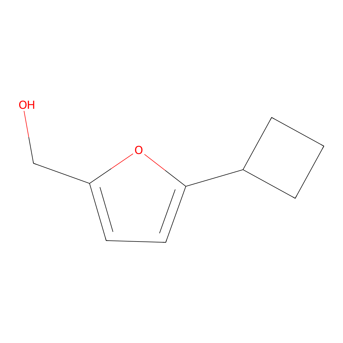 (5-Cyclobutylfuran-2-yl)methanol molecular structure, CAS 2060000-62-4