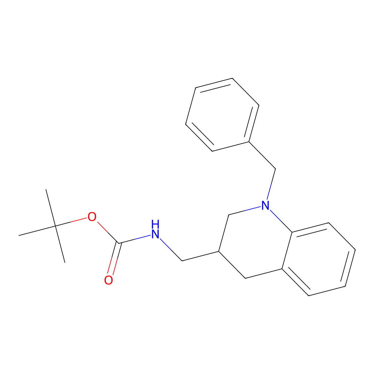 tert-Butyl N-[(1-benzyl-1,2,3,4-tetrahydroquinolin-3-yl)methyl]carbamate molecular structure, CAS 2060000-72-6