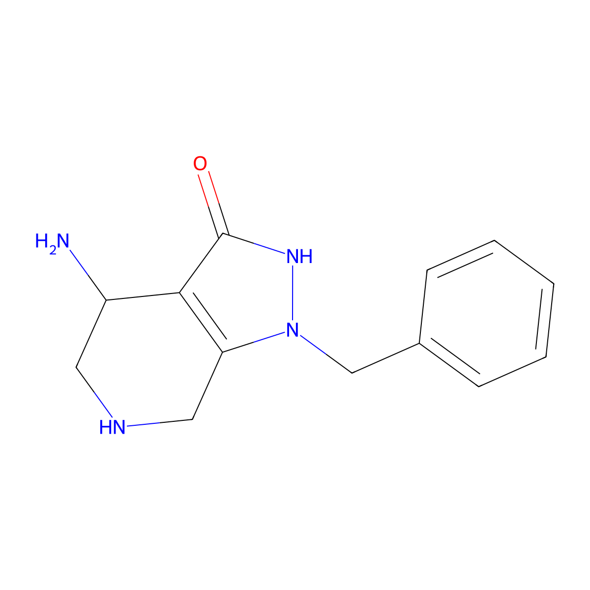 4-Amino-1-benzyl-1H,4H,5H,6H,7H-pyrazolo[3,4-c]pyridin-3-ol molecular structure, CAS 2060000-74-8