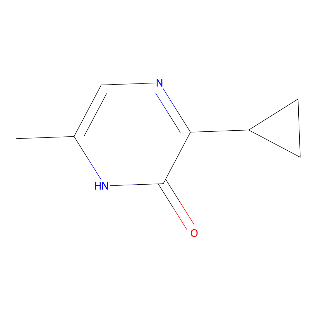3-Cyclopropyl-6-methyl-1,2-dihydropyrazin-2-one molecular structure, CAS 2060000-75-9