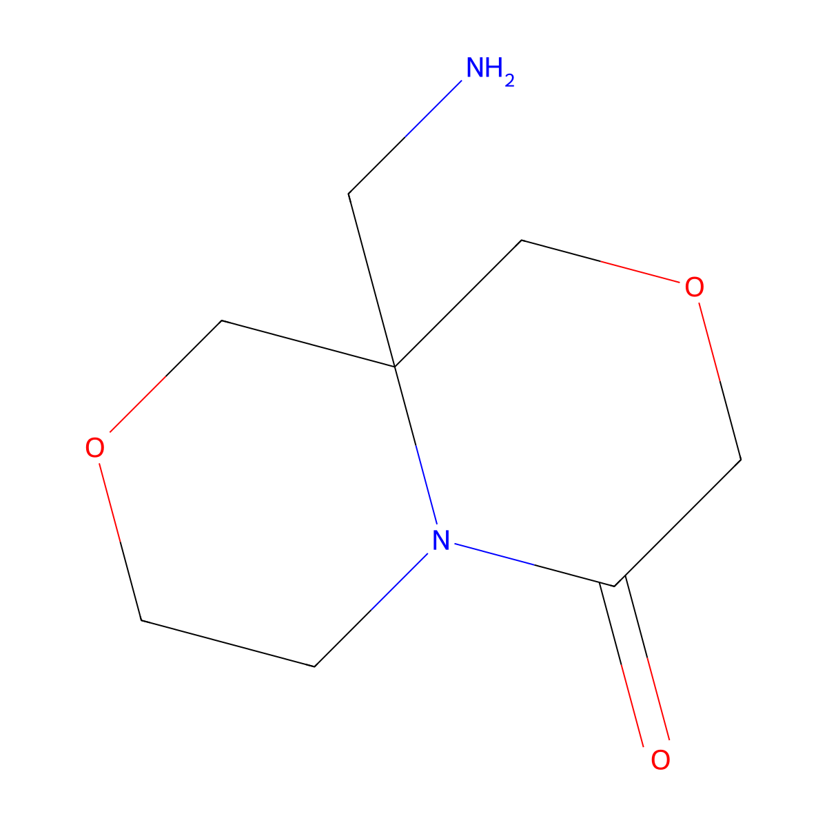 9A-(aminomethyl)-hexahydro-1H-[1,4]oxazino[3,4-c]morpholin-4-one molecular structure, CAS 2060004-93-3