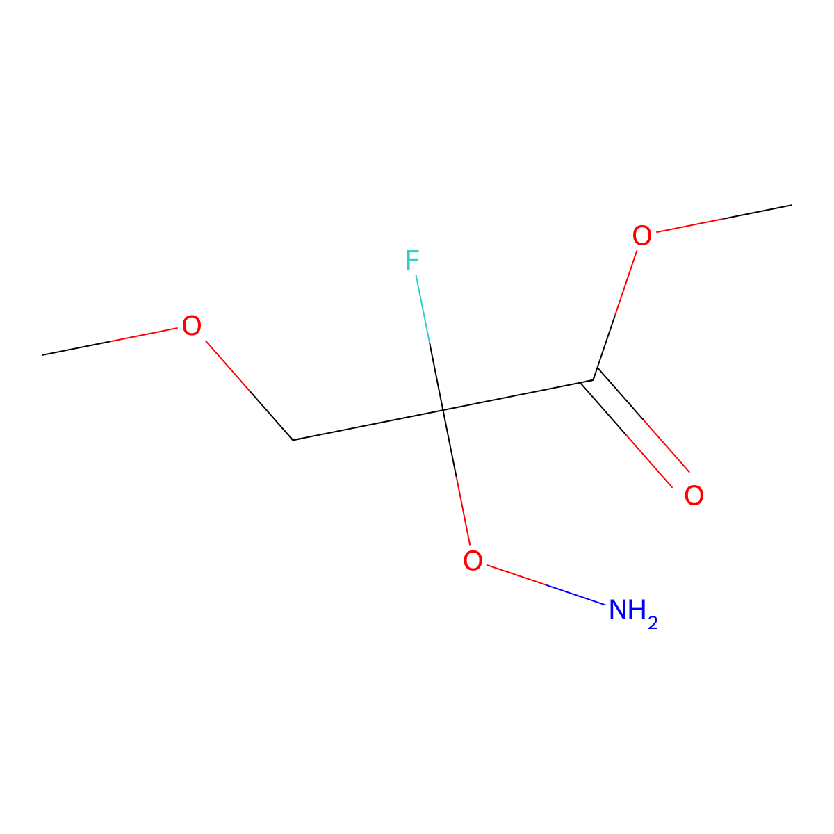 Methyl 2-(aminooxy)-2-fluoro-3-methoxypropanoate molecular structure, CAS 2060004-99-9