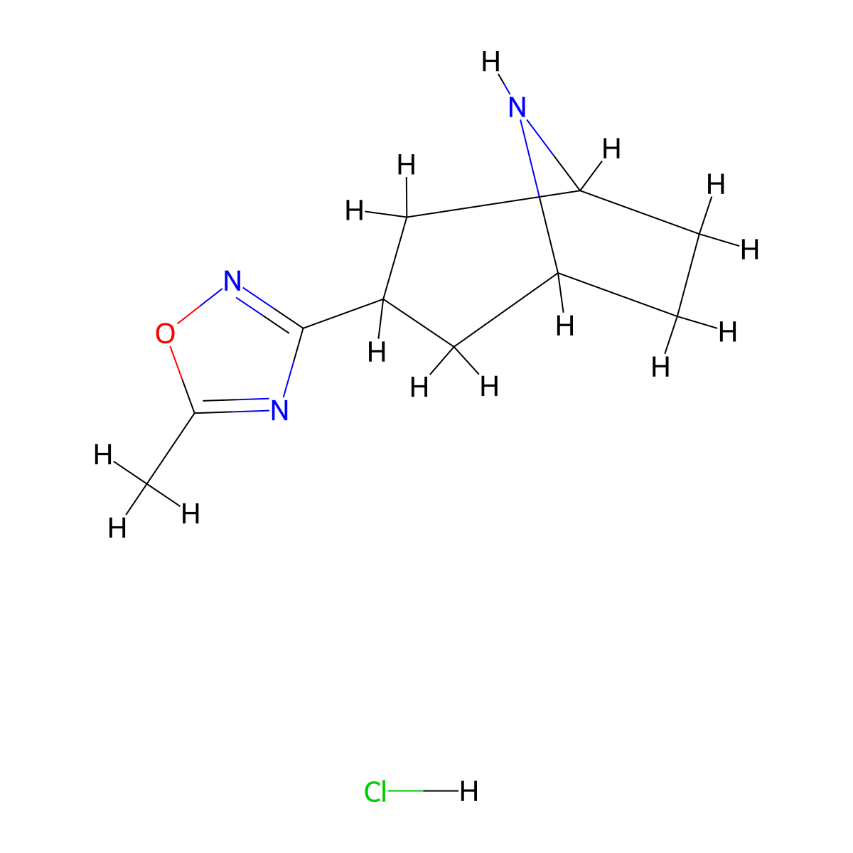 3-(5-Methyl-1,2,4-oxadiazol-3-yl)-8-azabicyclo[3.2.1]octane hydrochloride molecular structure, CAS 2060005-01-6
