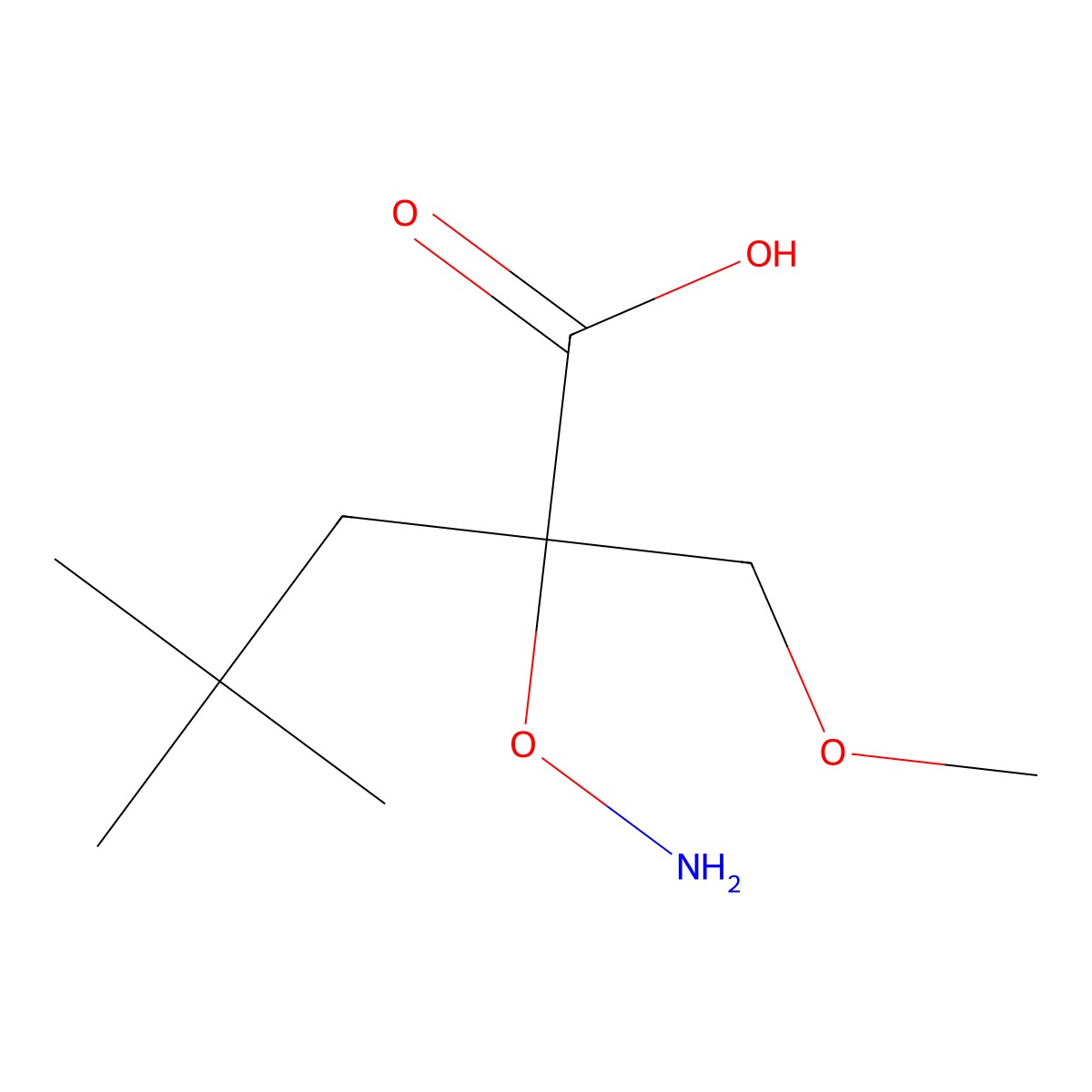 2-(Aminooxy)-2-(methoxymethyl)-4,4-dimethylpentanoic acid molecular structure, CAS 2060005-03-8
