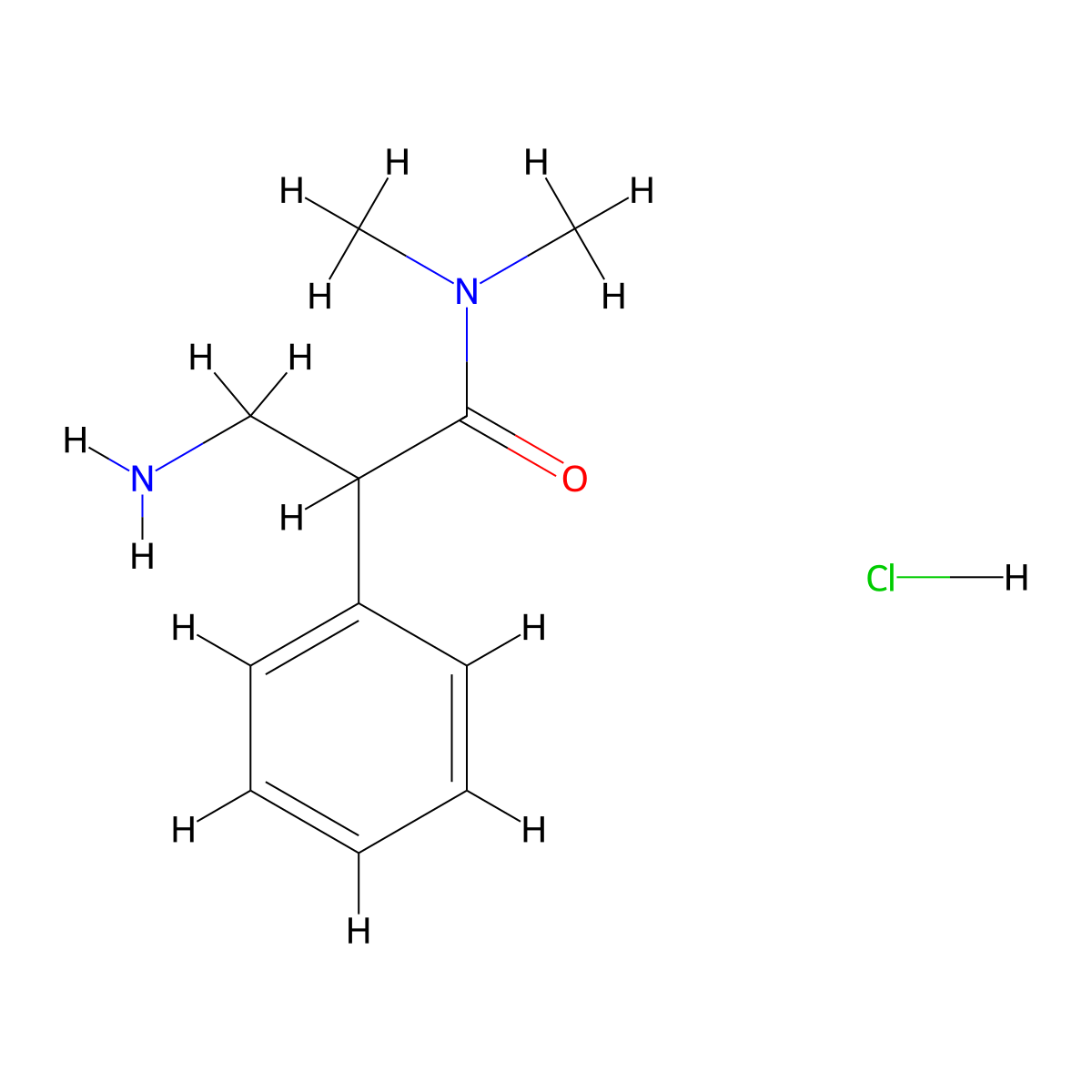 3-amino-N,N-dimethyl-2-phenylpropanamide hydrochloride molecular structure, CAS 2060005-04-9