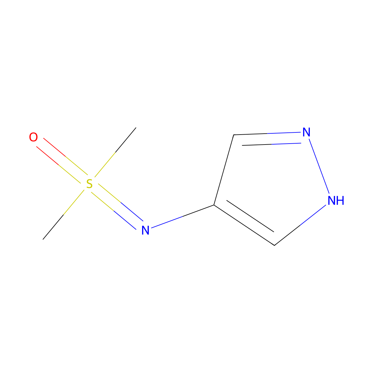 ((1H-Pyrazol-4-yl)imino)dimethyl-l6-sulfanone molecular structure, CAS 2060005-10-7