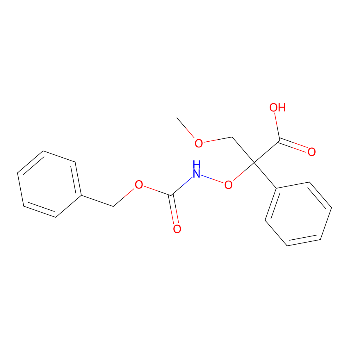 2-({[(Benzyloxy)carbonyl]amino}oxy)-3-methoxy-2-phenylpropanoic acid molecular structure, CAS 2060005-18-5