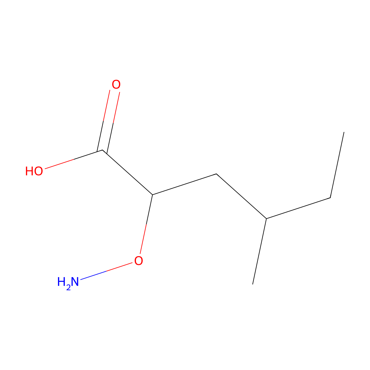 2-(Aminooxy)-4-methylhexanoic acid molecular structure, CAS 2060005-24-3