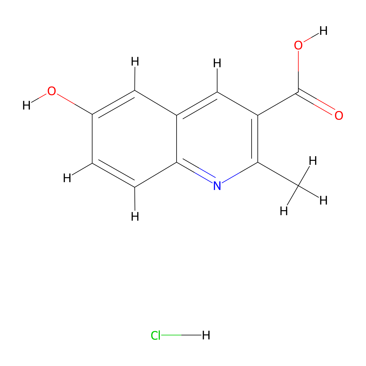 6-Hydroxy-2-methylquinoline-3-carboxylic acid hydrochloride molecular structure, CAS 2060005-31-2