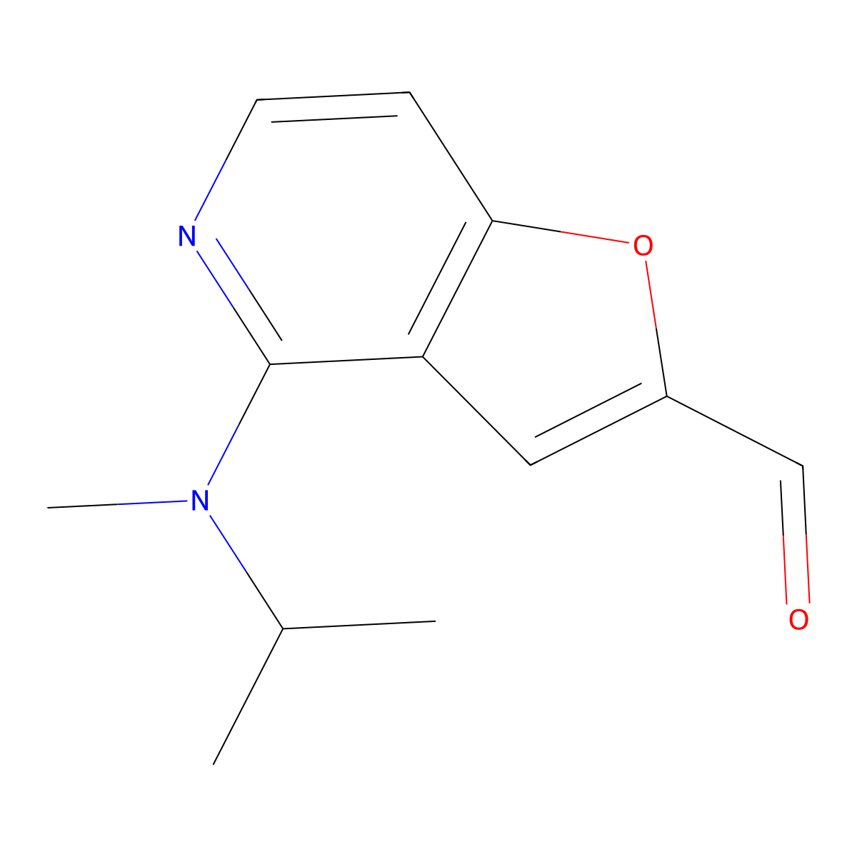 4-[Methyl(propan-2-yl)amino]furo[3,2-c]pyridine-2-carbaldehyde molecular structure, CAS 2060005-36-7