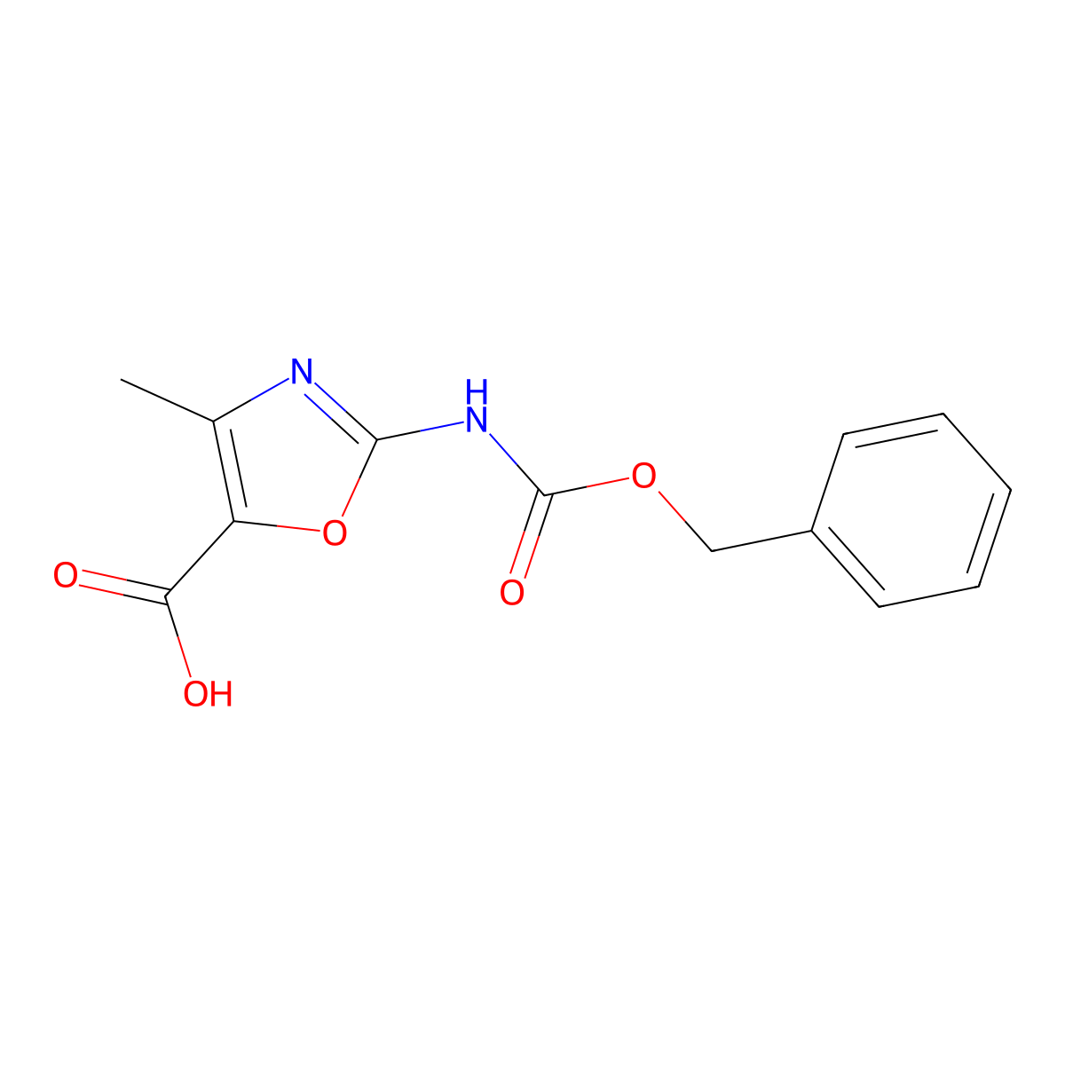 2-{[(Benzyloxy)carbonyl]amino}-4-methyl-1,3-oxazole-5-carboxylic acid molecular structure, CAS 2060005-39-0