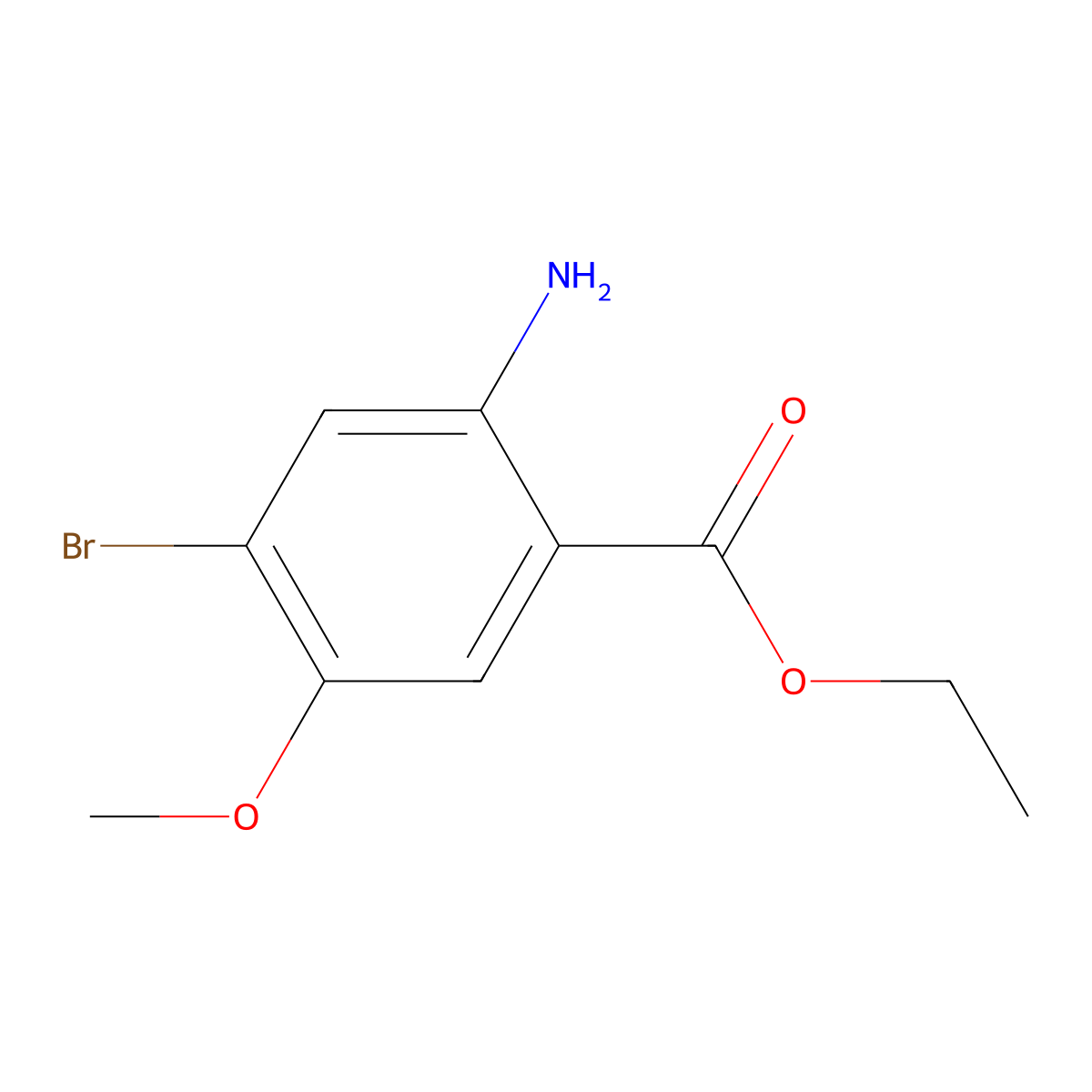 Ethyl 2-amino-4-bromo-5-methoxybenzoate molecular structure, CAS 2060005-49-2