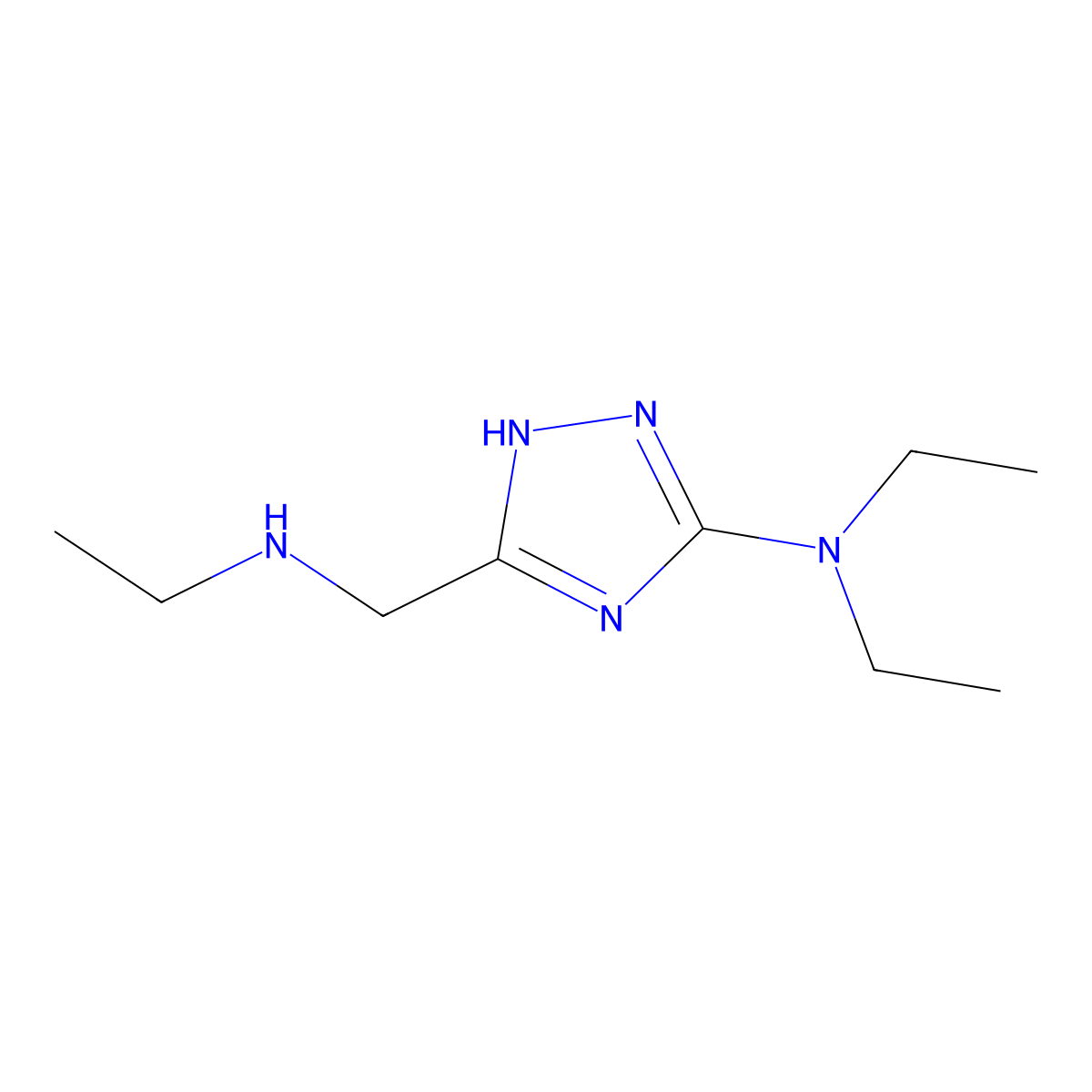 N,N-Diethyl-5-[(ethylamino)methyl]-1H-1,2,4-triazol-3-amine molecular structure, CAS 2060005-52-7