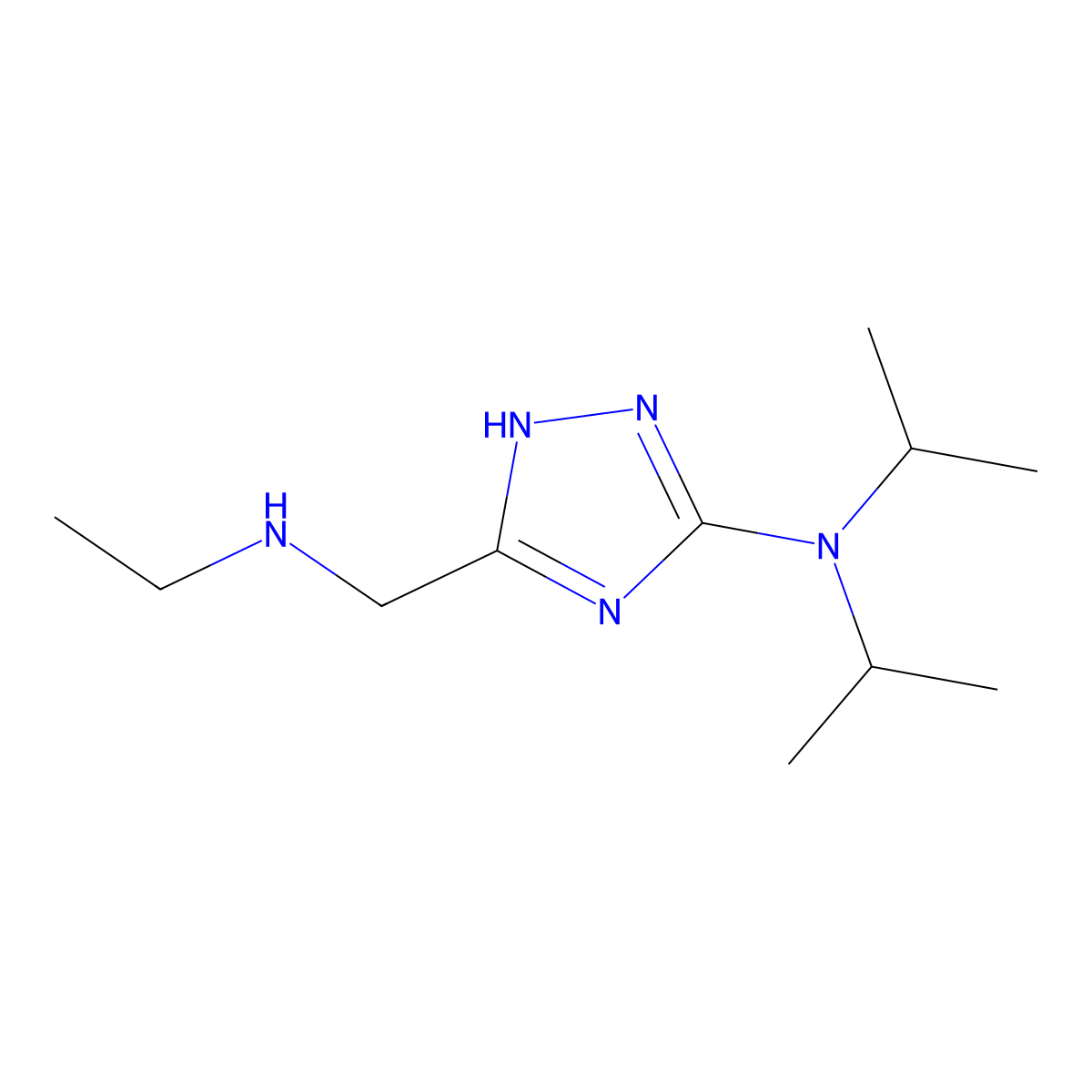 5-[(Ethylamino)methyl]-N,N-bis(propan-2-yl)-1H-1,2,4-triazol-3-amine molecular structure, CAS 2060005-58-3