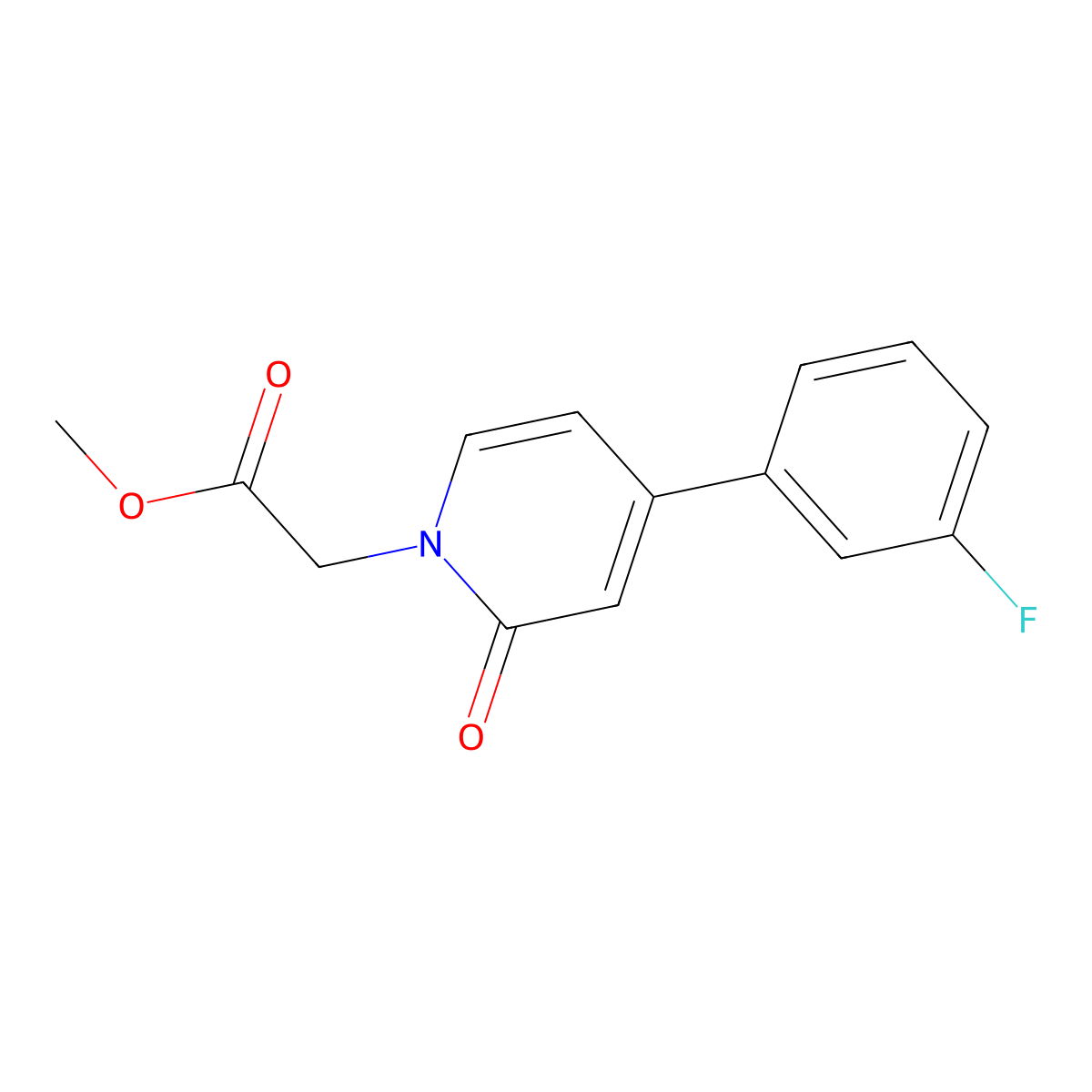 Methyl 2-[4-(3-fluorophenyl)-2-oxo-1,2-dihydropyridin-1-yl]acetate molecular structure, CAS 2060005-59-4