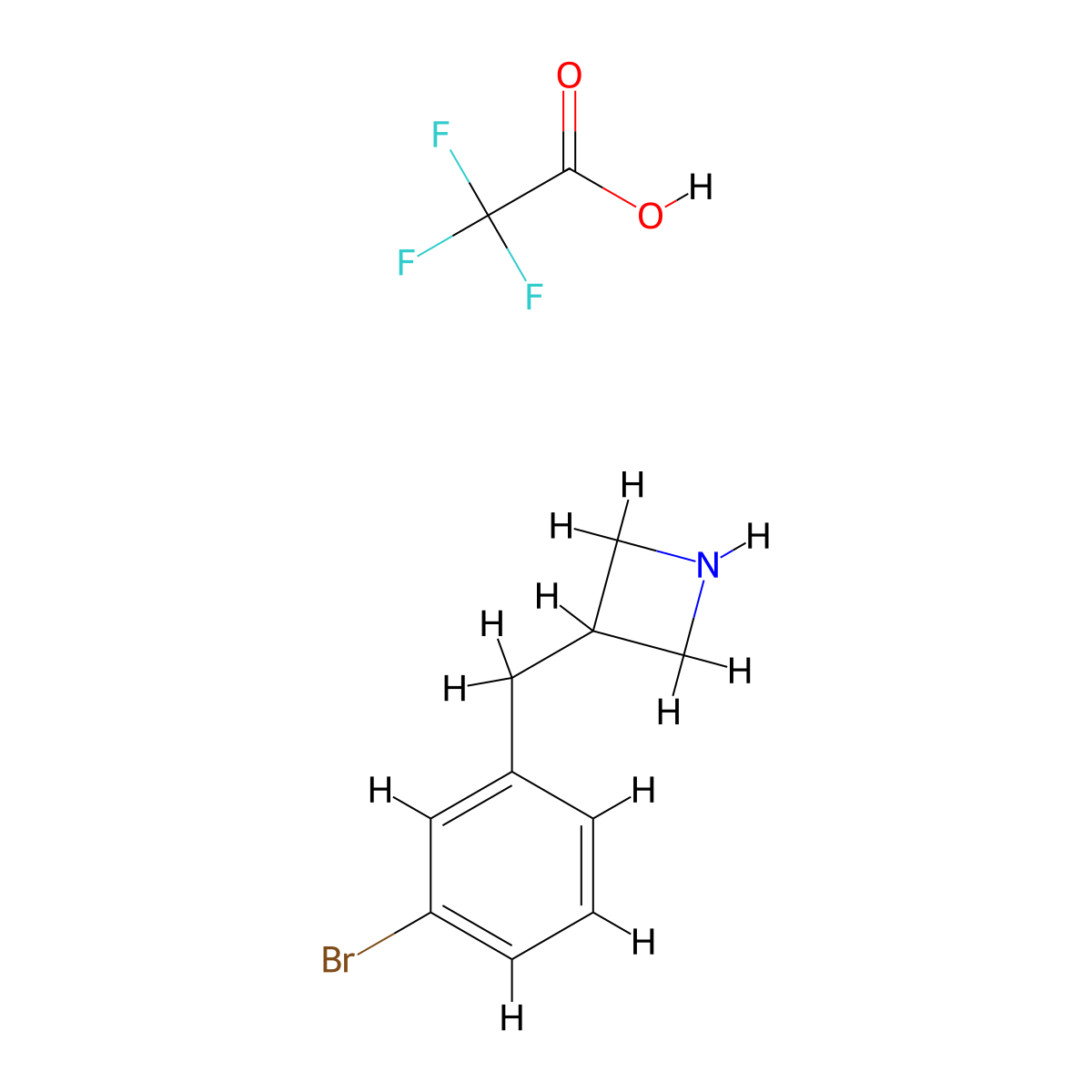 3-[(3-Bromophenyl)methyl]azetidine; trifluoroacetic acid molecular structure, CAS 2060005-61-8