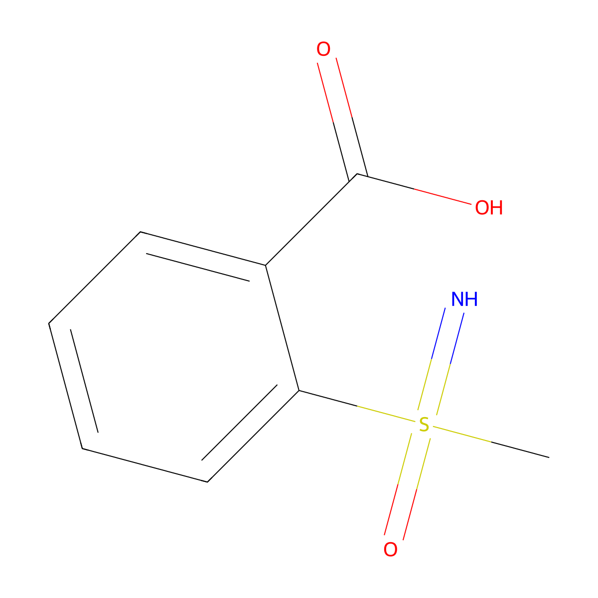 2-[Imino(methyl)oxo-lambda6-sulfanyl]benzoic acid molecular structure, CAS 2060005-78-7