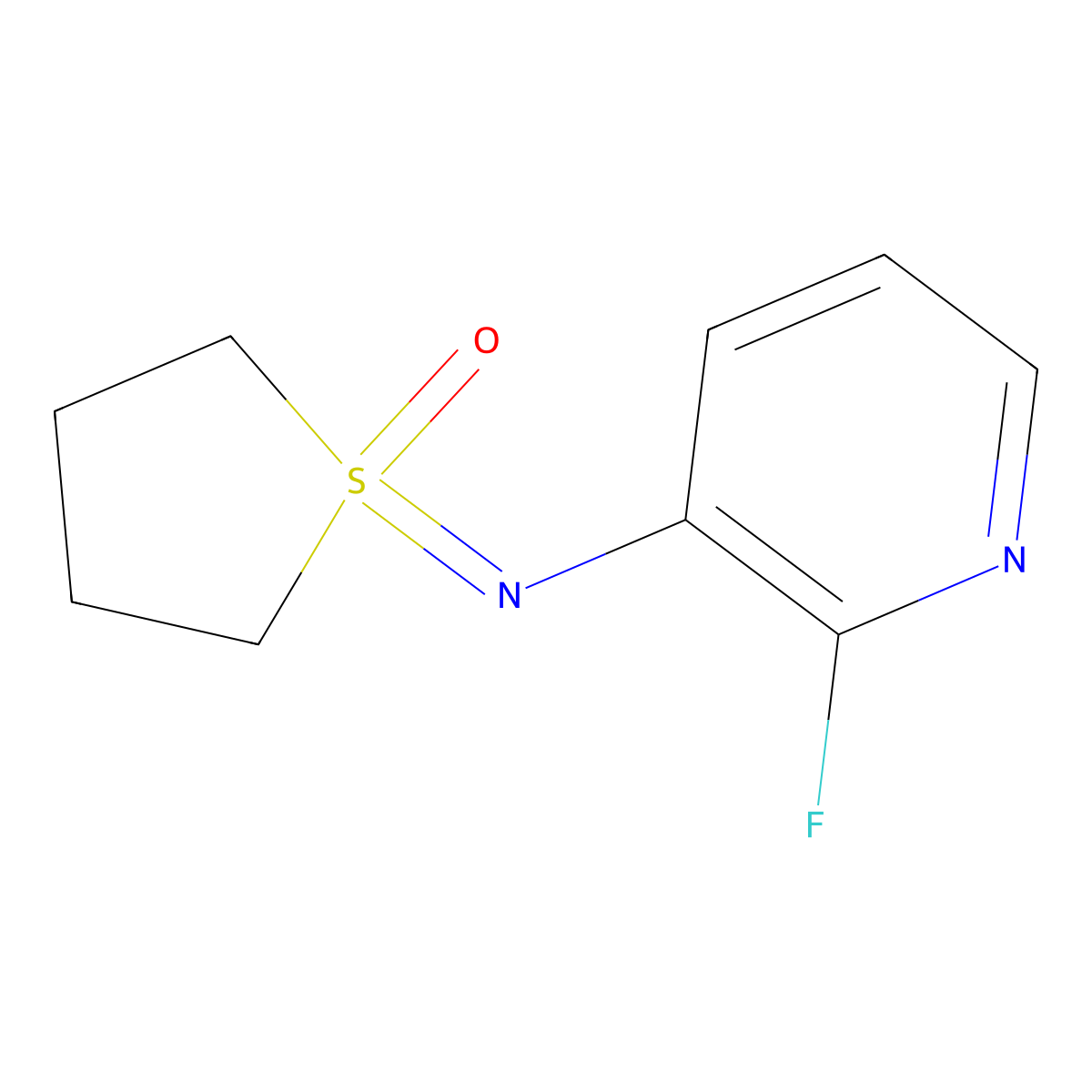 1-[(2-Fluoropyridin-3-yl)imino]-1lambda6-thiolan-1-one molecular structure, CAS 2060005-79-8