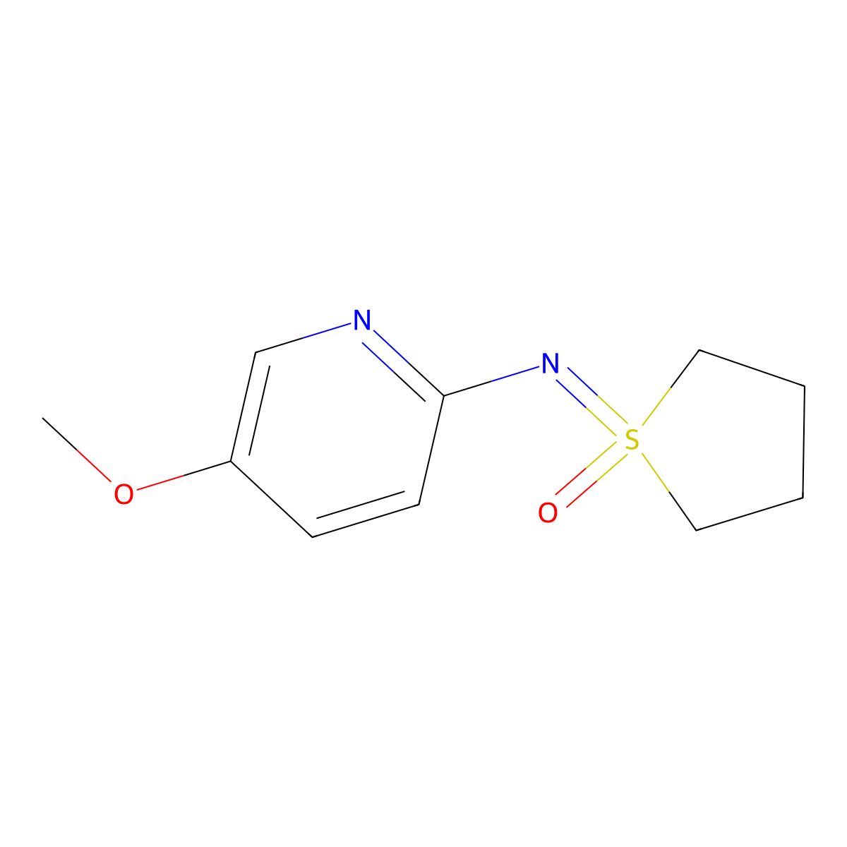 1-[(5-Methoxypyridin-2-yl)imino]-1lambda6-thiolan-1-one molecular structure, CAS 2060005-83-4