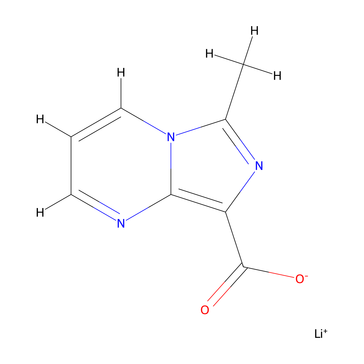 Lithium(1+) ion 6-methylimidazo[1,5-a]pyrimidine-8-carboxylate molecular structure, CAS 2060006-02-0