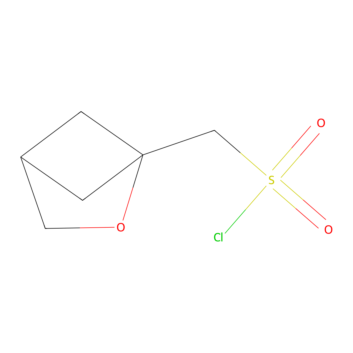 2-Oxabicyclo(2.1.1)hexane-1-methanesulfonyl chloride molecular structure, CAS 2060006-04-2