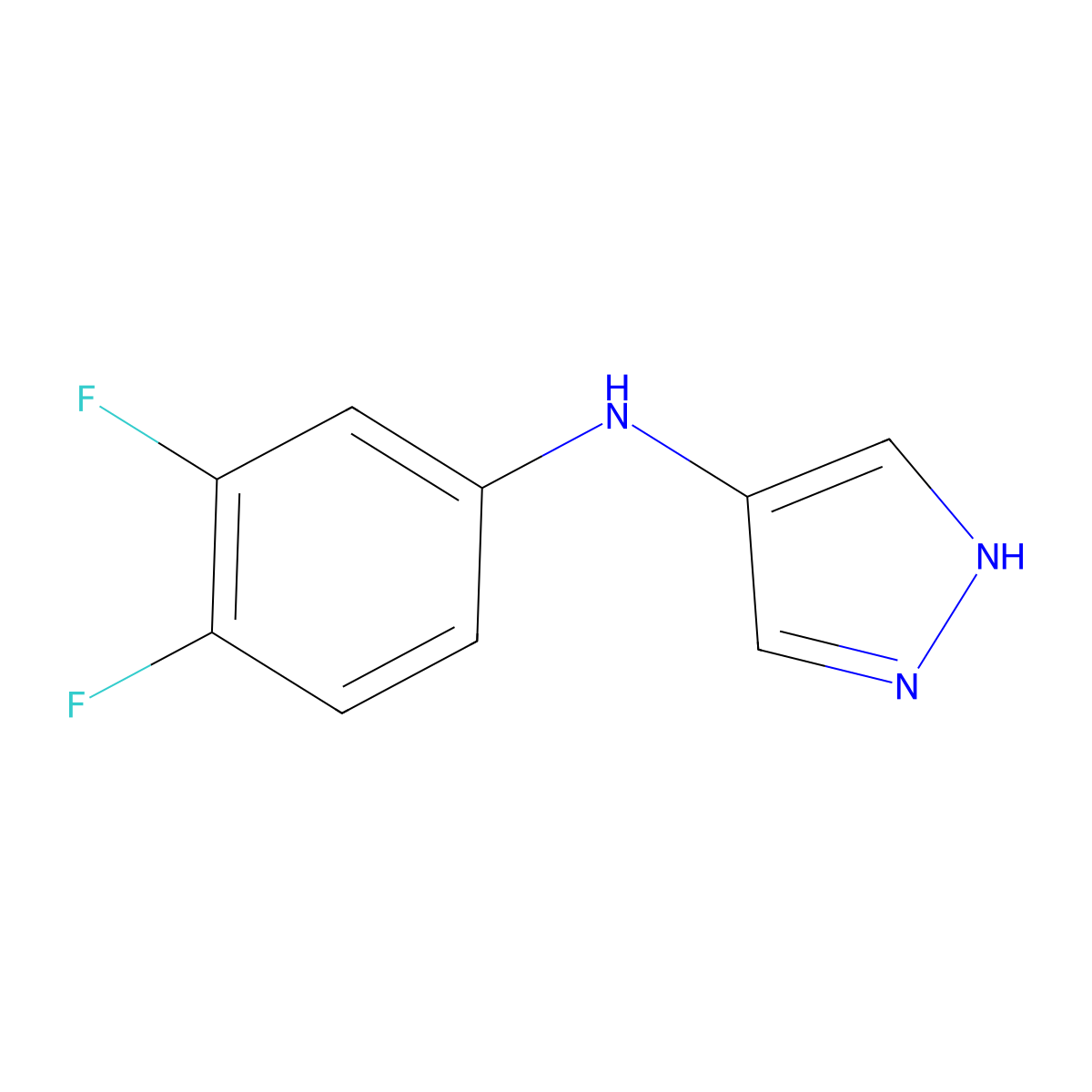N-(3,4-Difluorophenyl)-1H-pyrazol-4-amine molecular structure, CAS 2060006-05-3