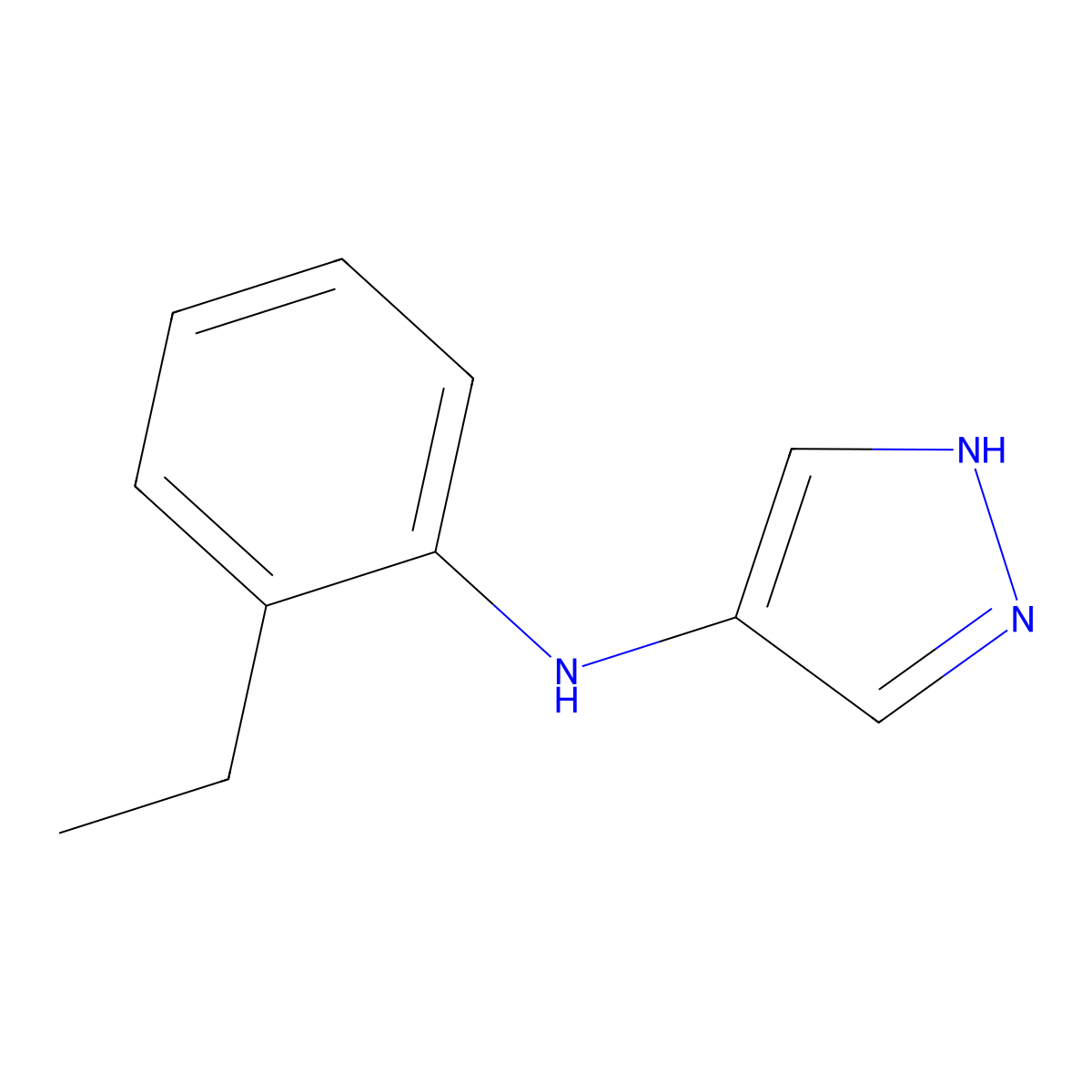 N-(2-Ethylphenyl)-1H-pyrazol-4-amine molecular structure, CAS 2060006-09-7