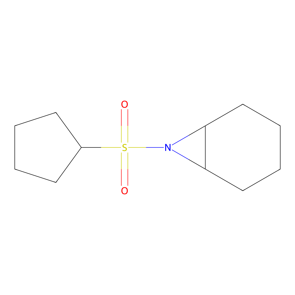 7-(Cyclopentanesulfonyl)-7-azabicyclo[4.1.0]heptane molecular structure, CAS 2060006-17-7