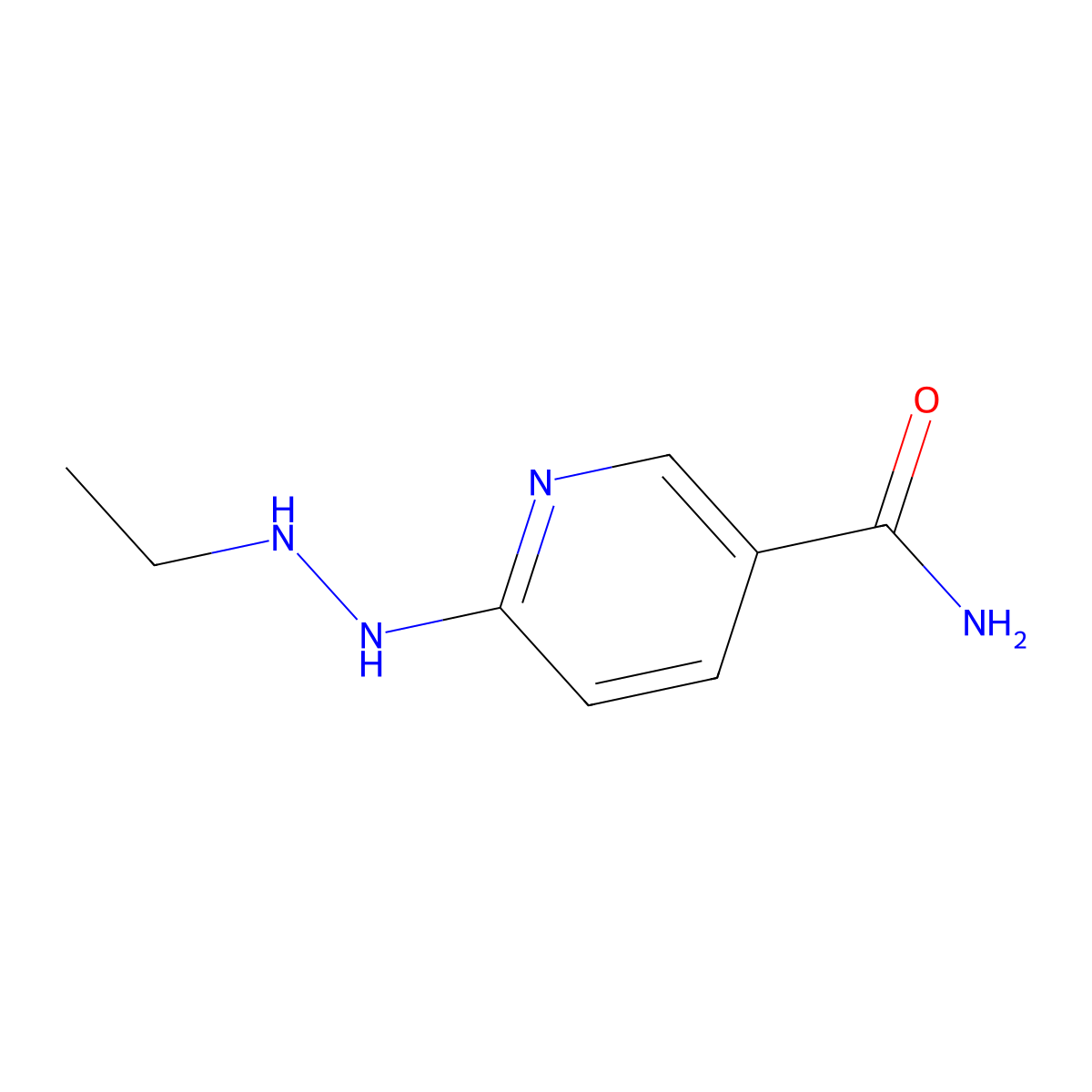 6-(2-Ethylhydrazin-1-yl)pyridine-3-carboxamide molecular structure, CAS 2060006-18-8