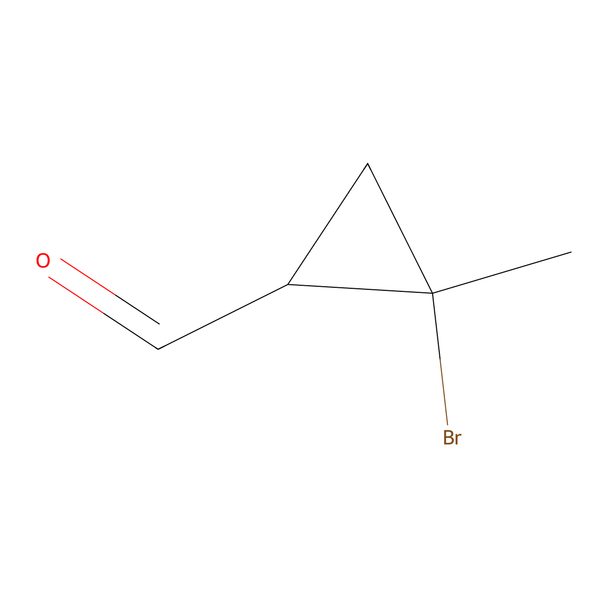 2-Bromo-2-methylcyclopropane-1-carbaldehyde molecular structure, CAS 2060006-24-6